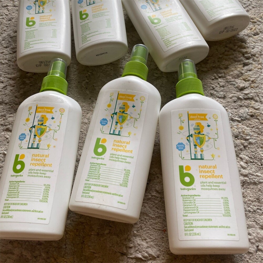 Babyganics Insect Repellent Spray DEET-Free Family Size 8 fl oz Lot of 6